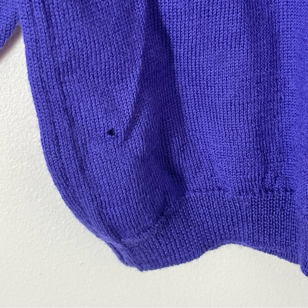 Cassidy for The Limited Vintage 100% Merino Wool Purple Cowl Neck Sweater S  NWT - Picture 4 of 8